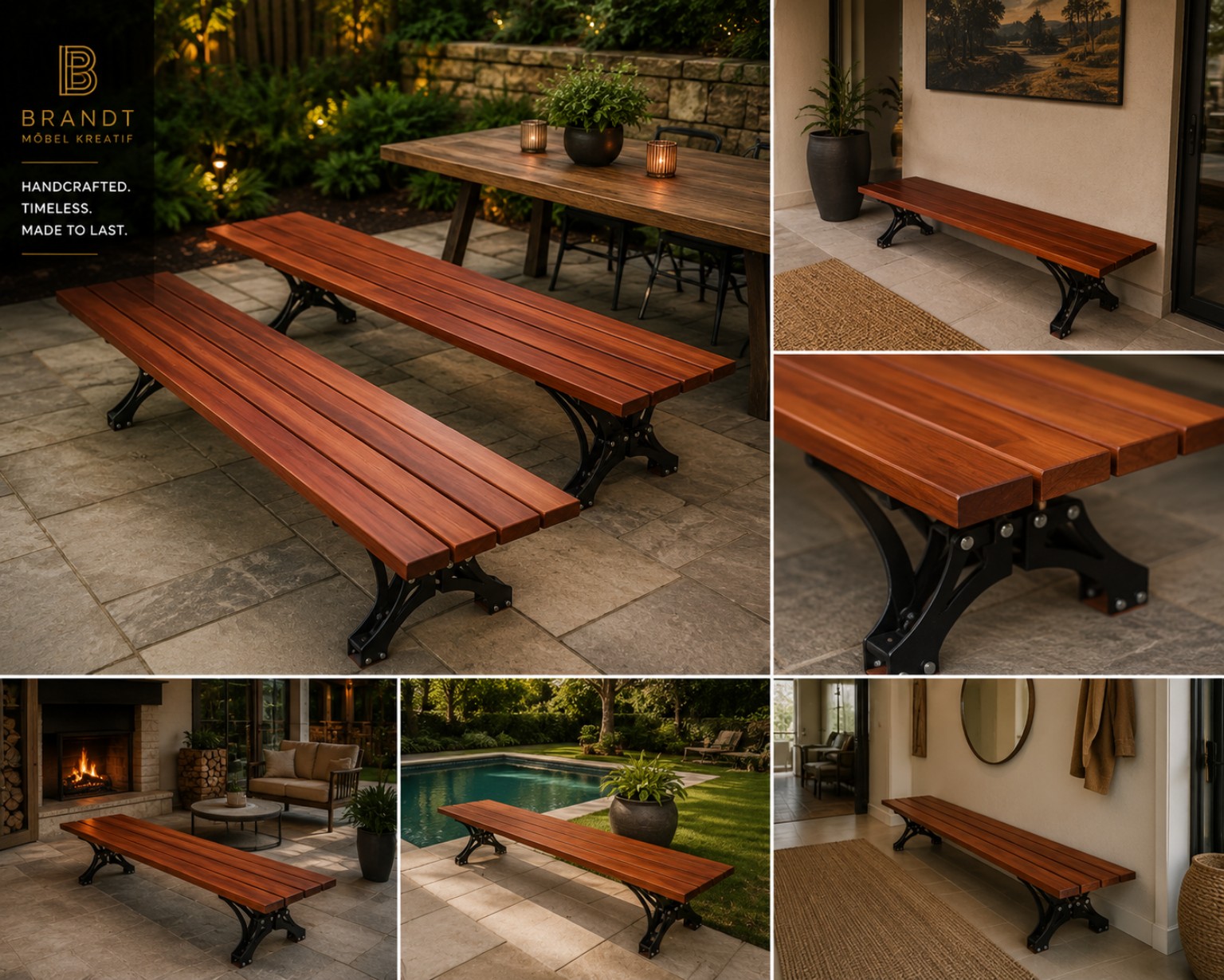 Beam Bench — Mall Style