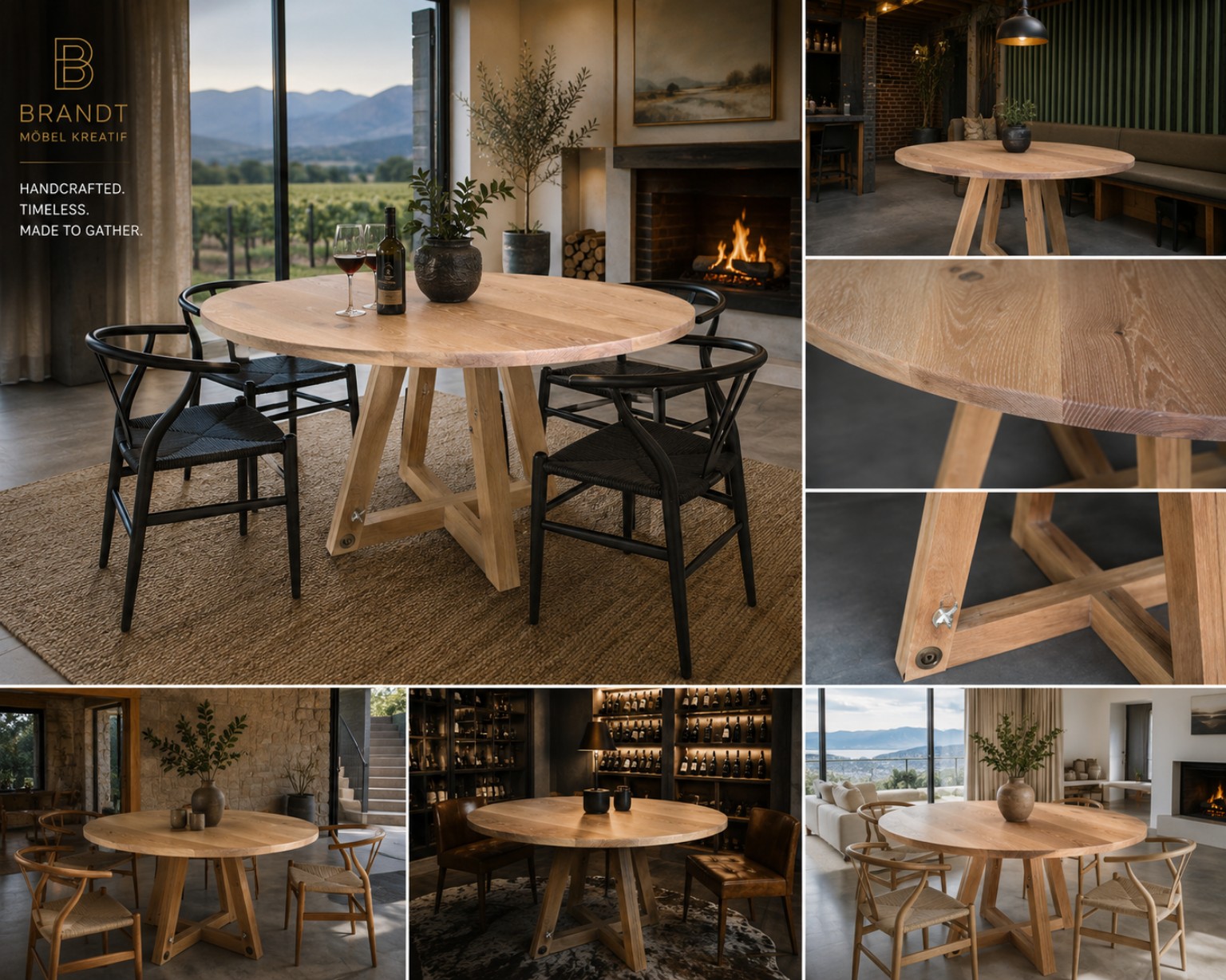 Round Oak Dining Table
